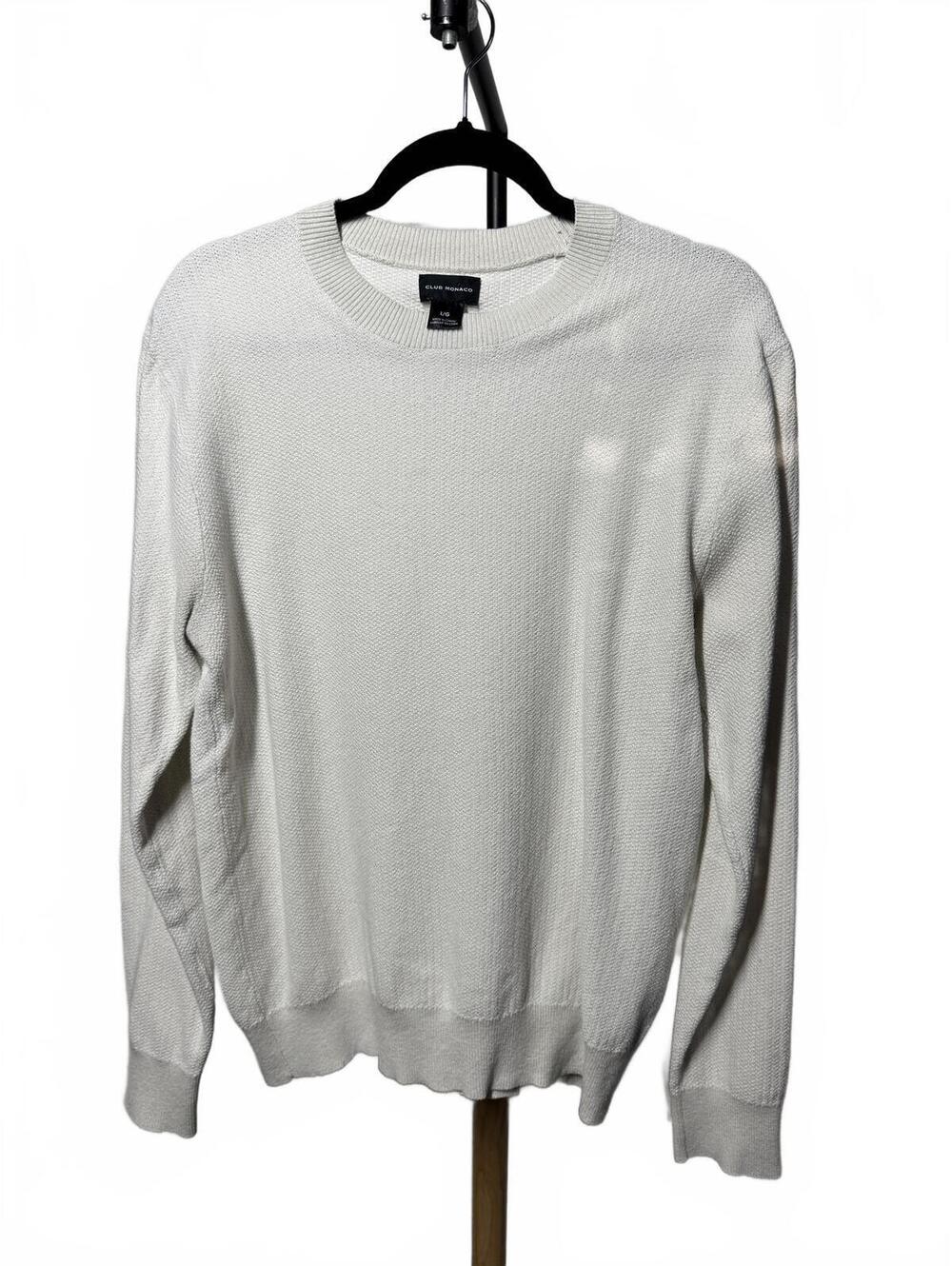 Light Gray Long Sleeve Textured Knit Sweater